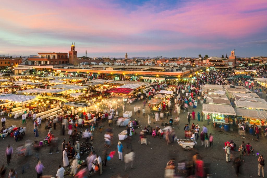 Jemaa el-Fna e ruas Zitoun