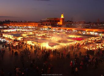 Praça Jemaa el Fna em Marrakech