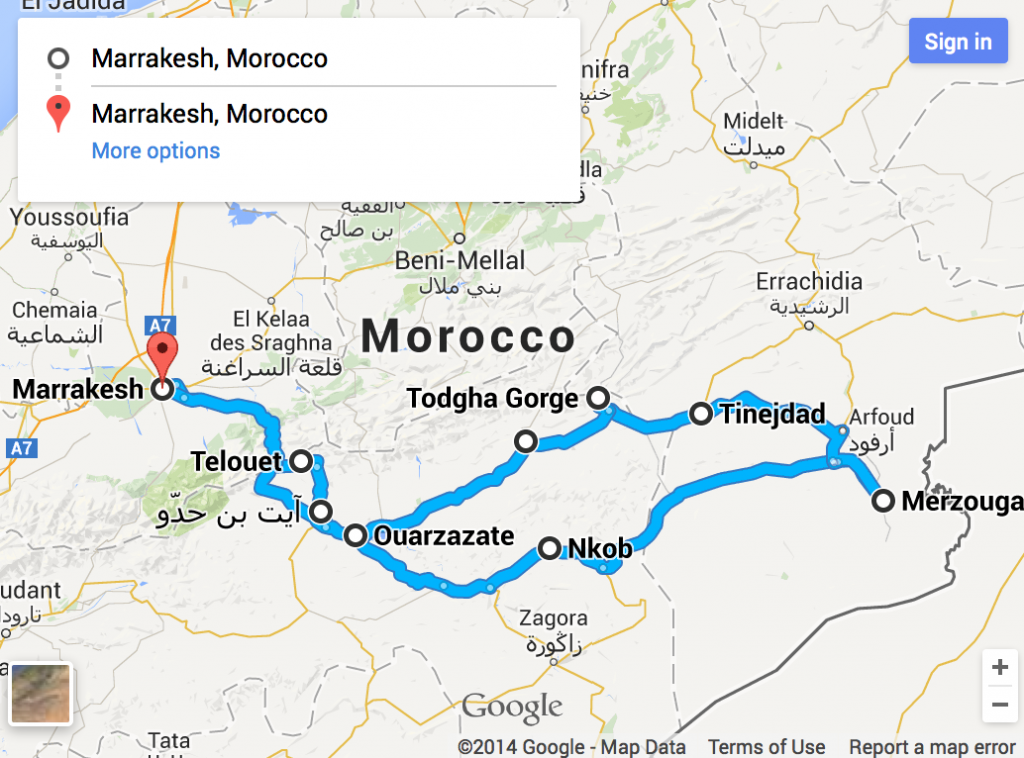 Tour Descida ao Deserto de Marrocos, 5 dias