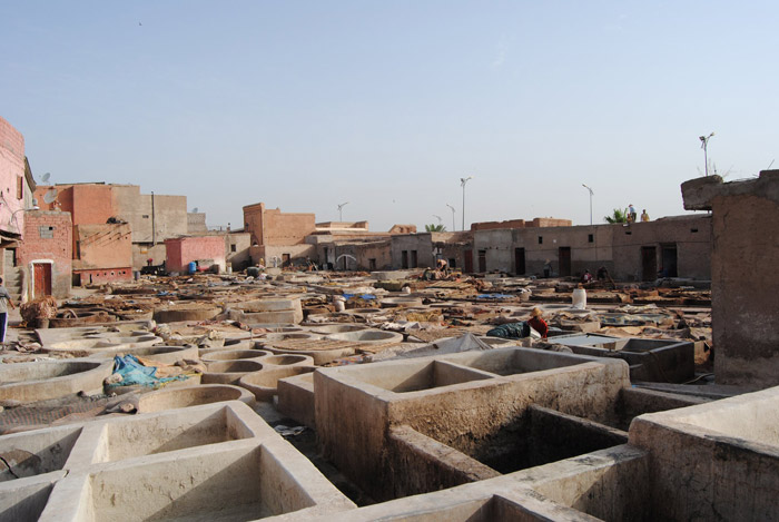 Photo of the Marrakech tanneries at Bab Debagh